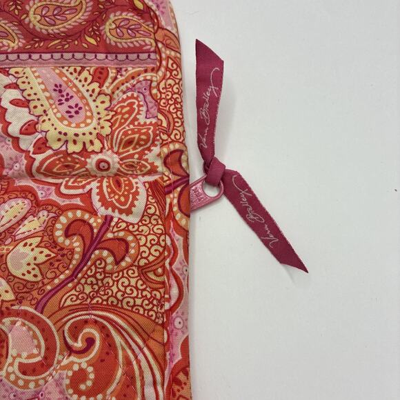 Vera Bradley Orange And Red Trifold Pocket Wallet Folio - Picture 6 of 7